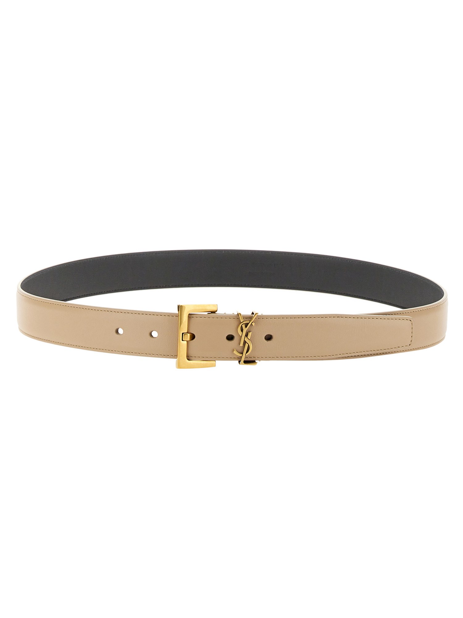 Saint Laurent "cassandras" Belt In Brown