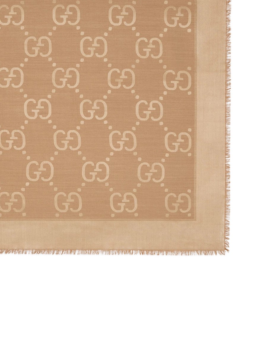 SCIALLE IN LANA E SETA JACQUARD CON MOTIVO GG