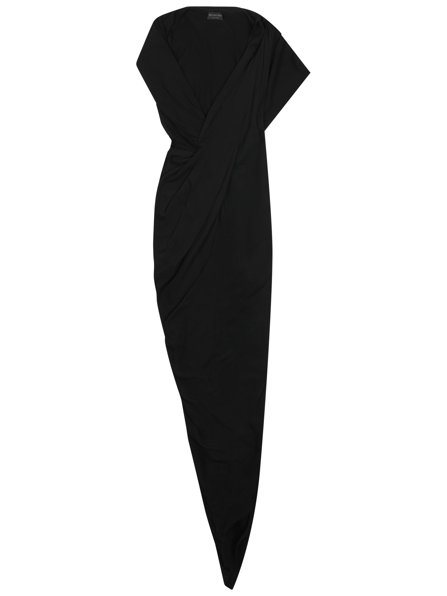 balenciaga draped dress