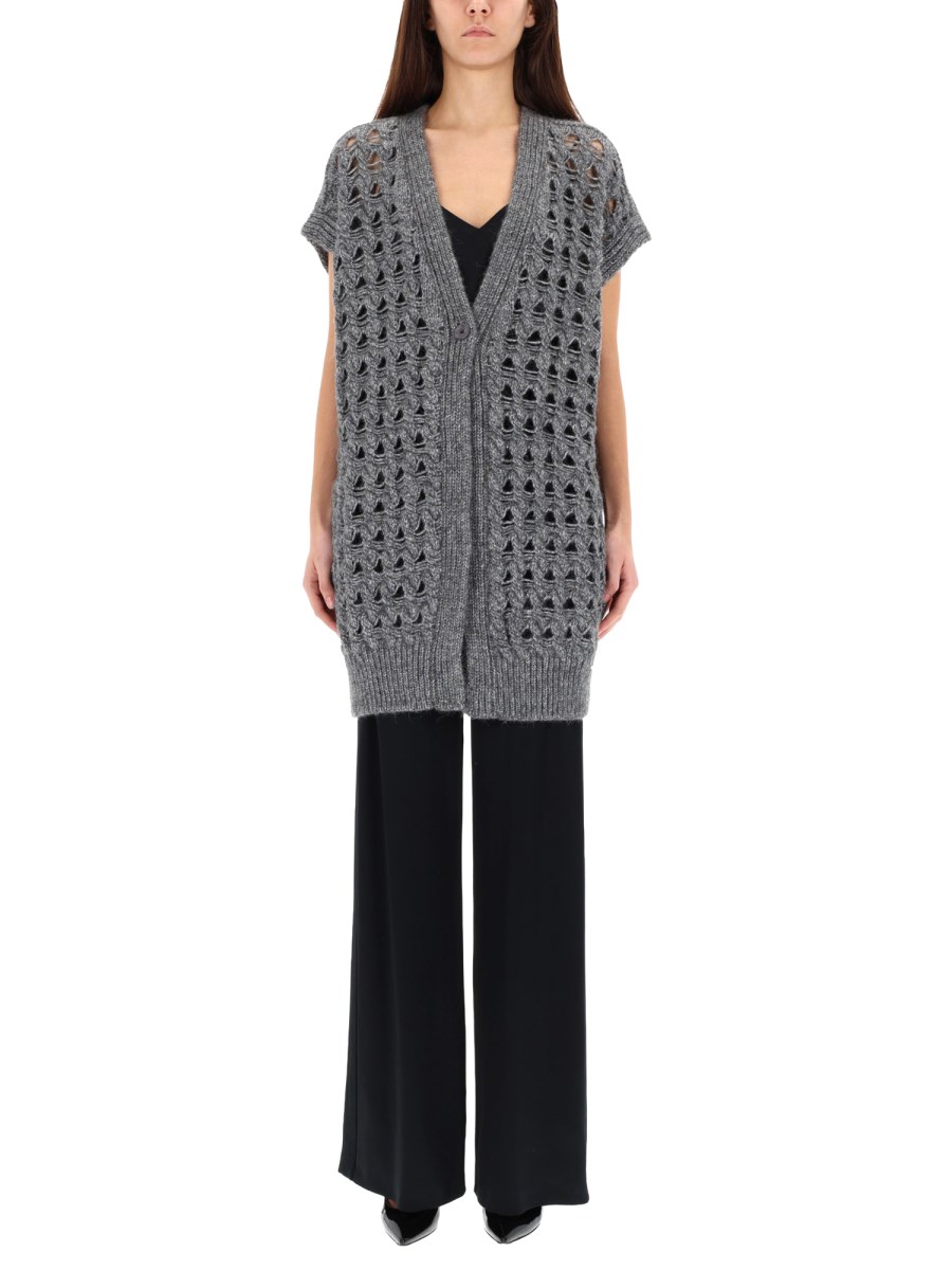 GILET CON LAVORAZIONE TRAFORATA