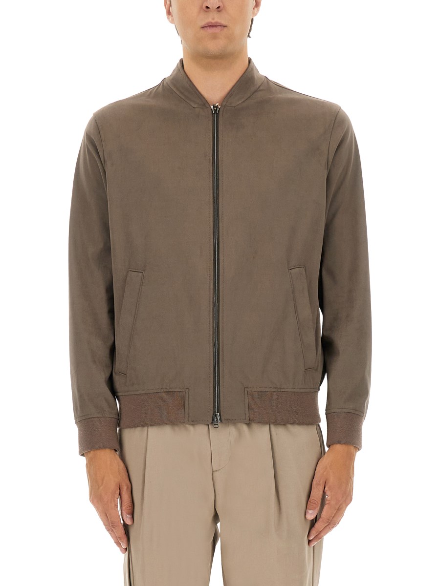 BOMBER RESORT IN ALTERNATIVE SUEDE