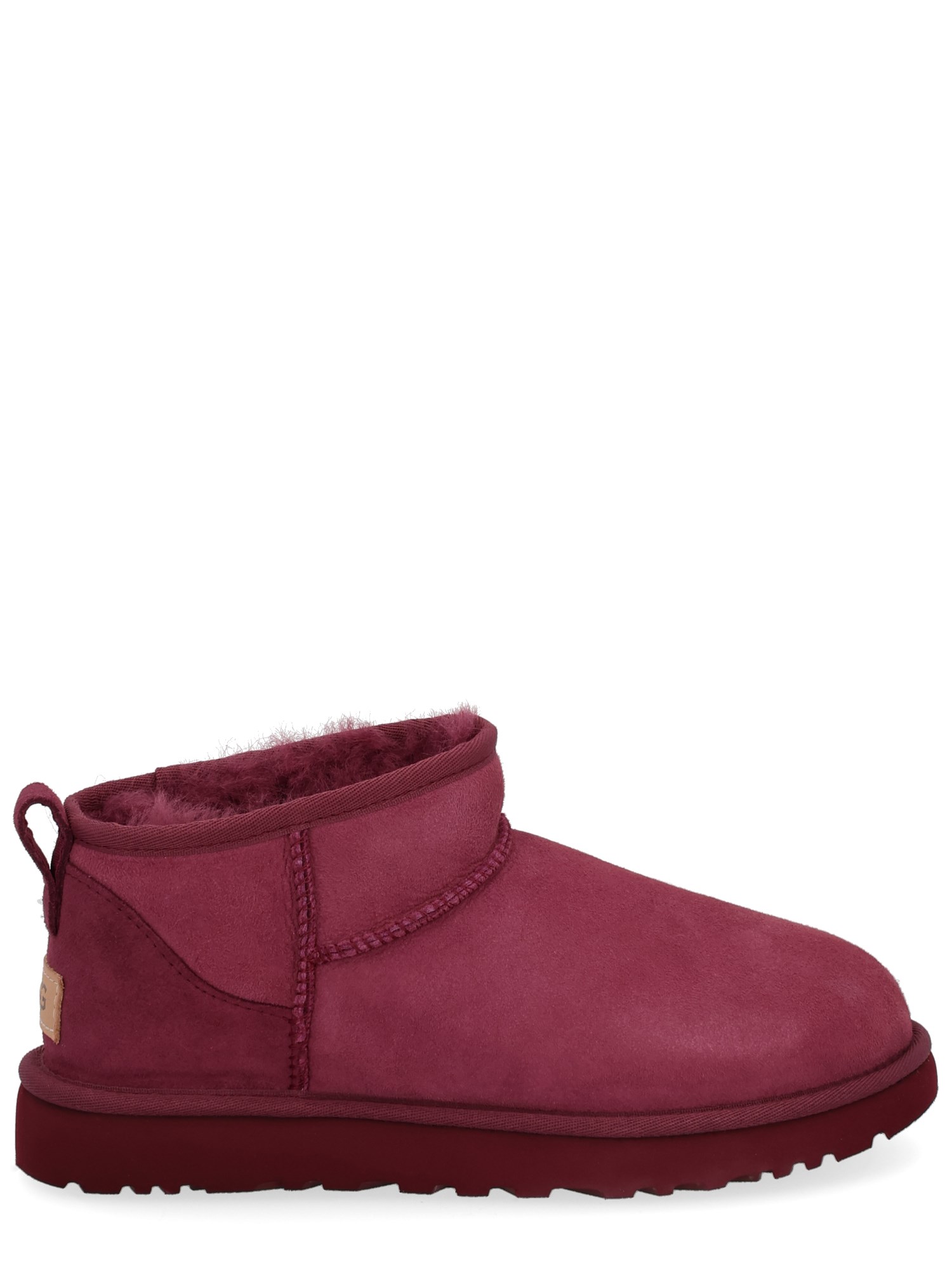Ugg Boot Classic Ultra Mini In Burgundy