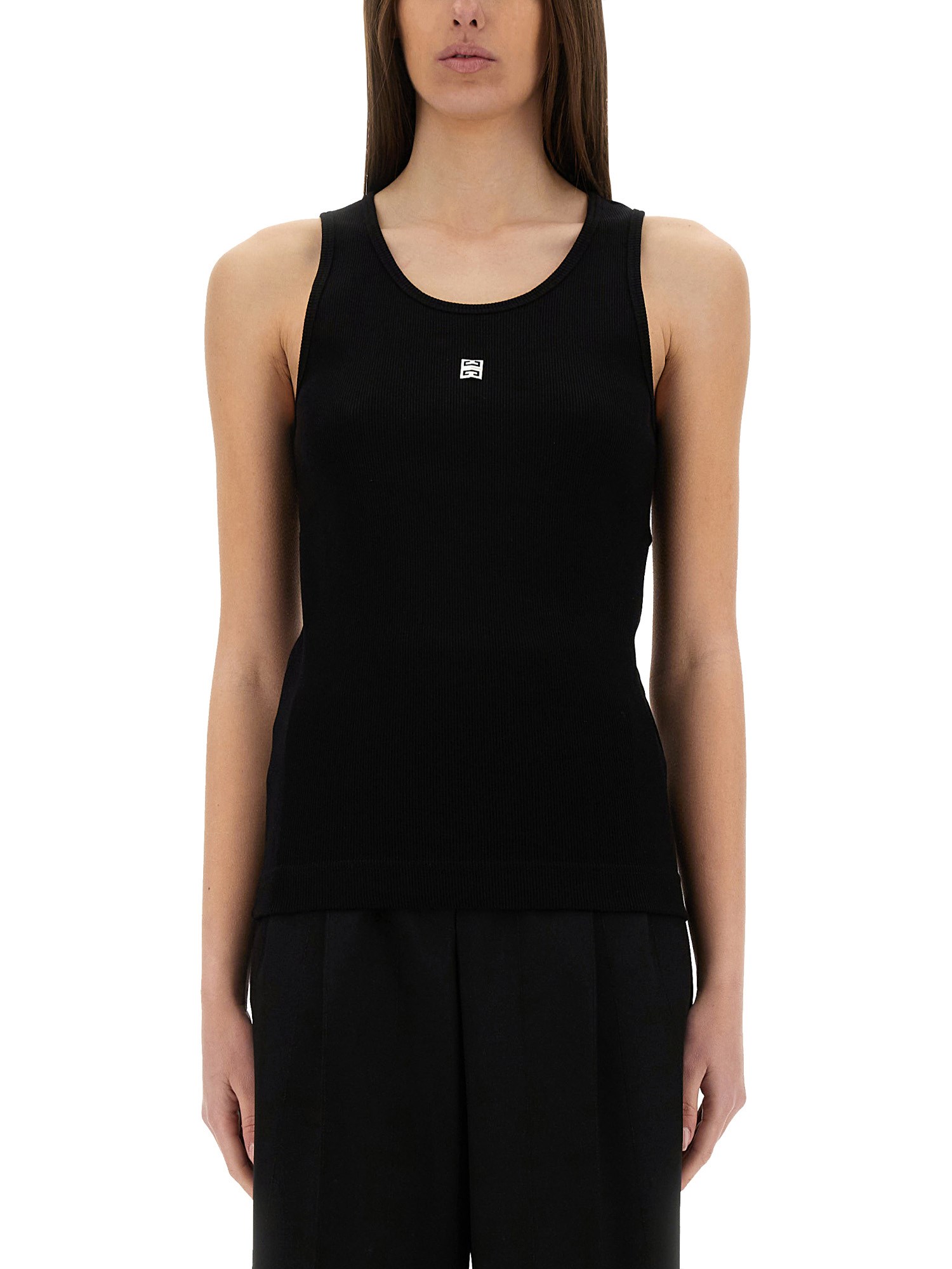 Givenchy Women Tank Top With Logo In Black