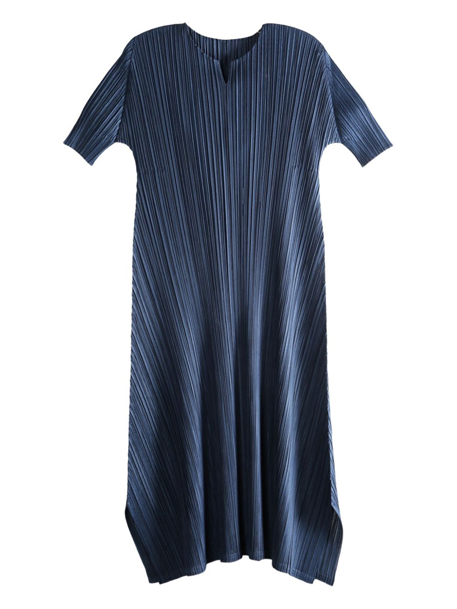pleats please issey miyake "mellow pleats" midi dress