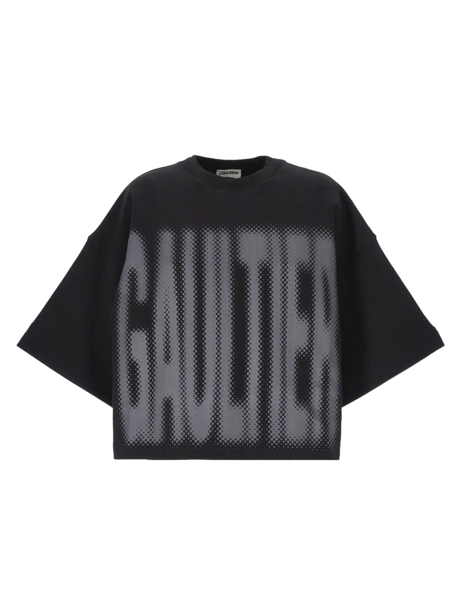 jean paul gaultier t-shirt cropped con logo