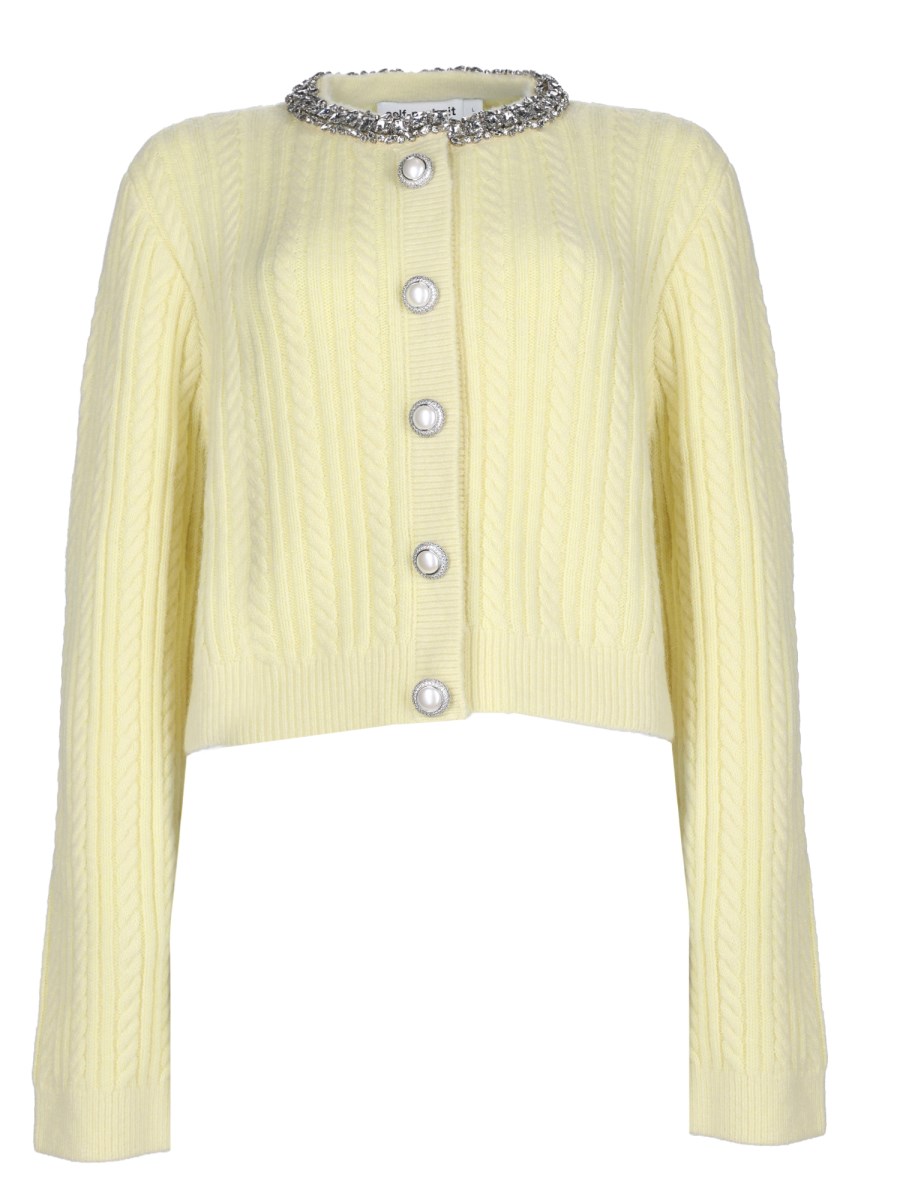 CARDIGAN CON PERLE E STRASS