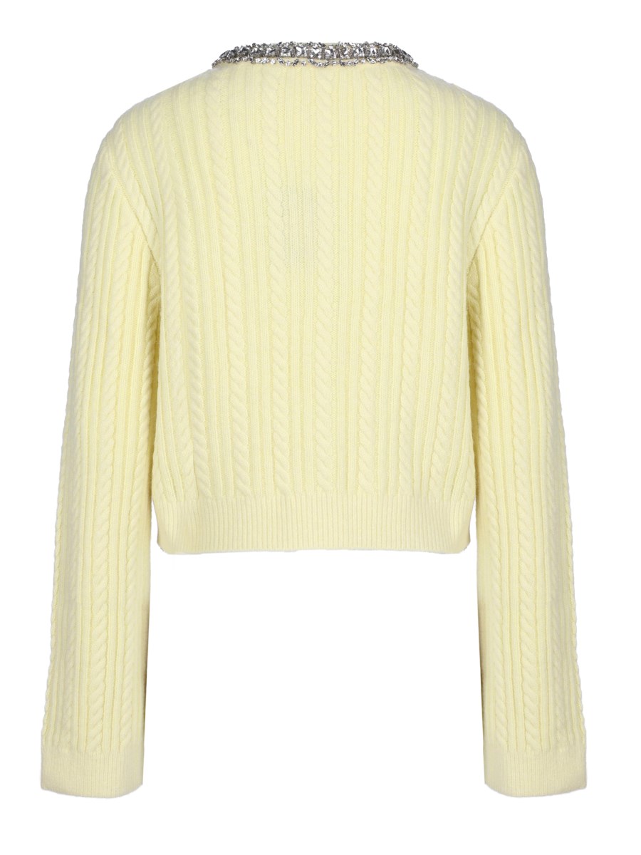 CARDIGAN CON PERLE E STRASS