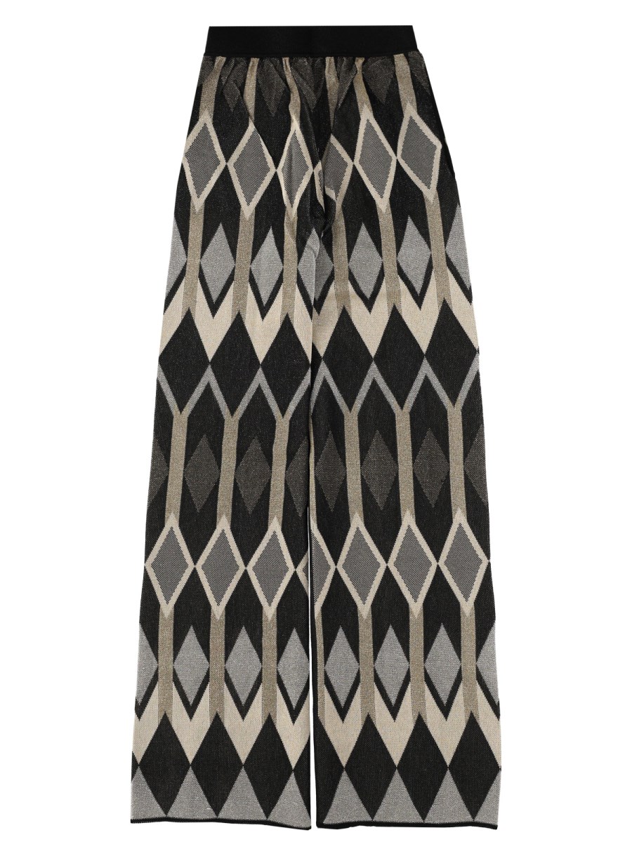 PANTALONE CON DISEGNO JACQUARD LAMÉ GEOMETRICO
