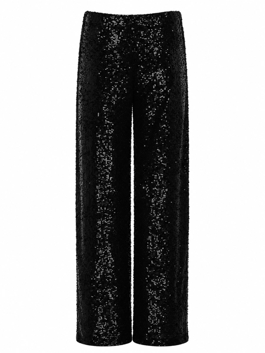 PANTALONE DRITTO CON PAILLETTES
