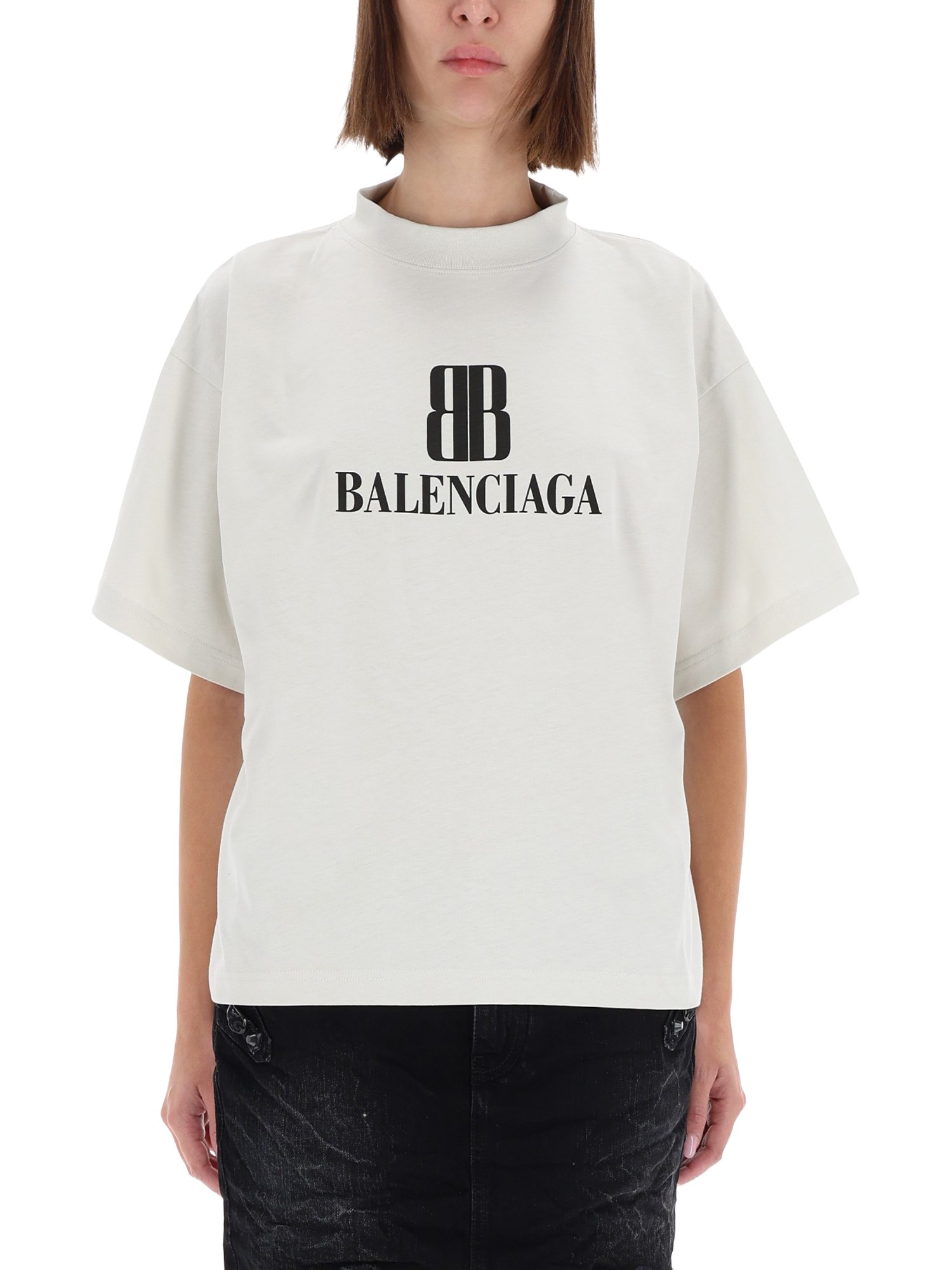Balenciaga T-shirt With Logo In White