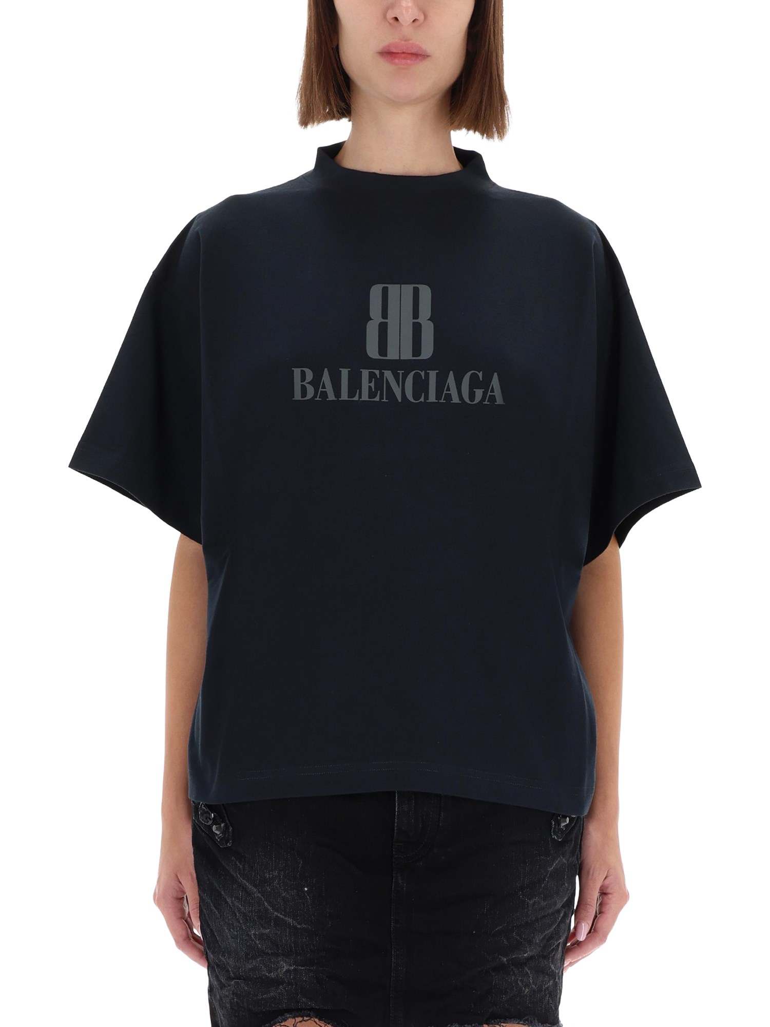 Balenciaga T-shirt With Logo In Black