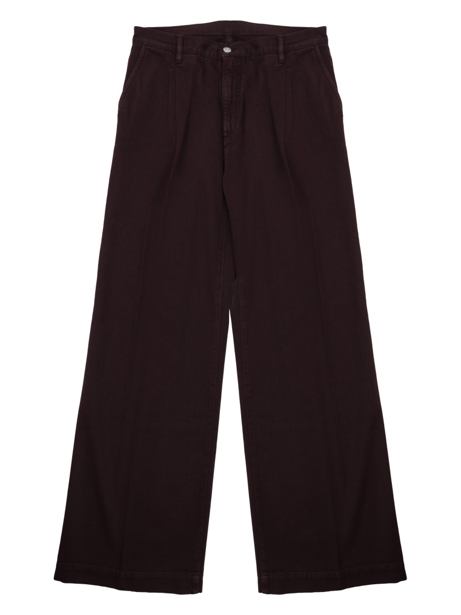 JEANS AMPIO IN COTONE