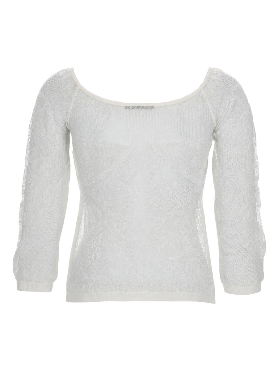 TOP IN VISCOSA CON DETTAGLI FLOREALI