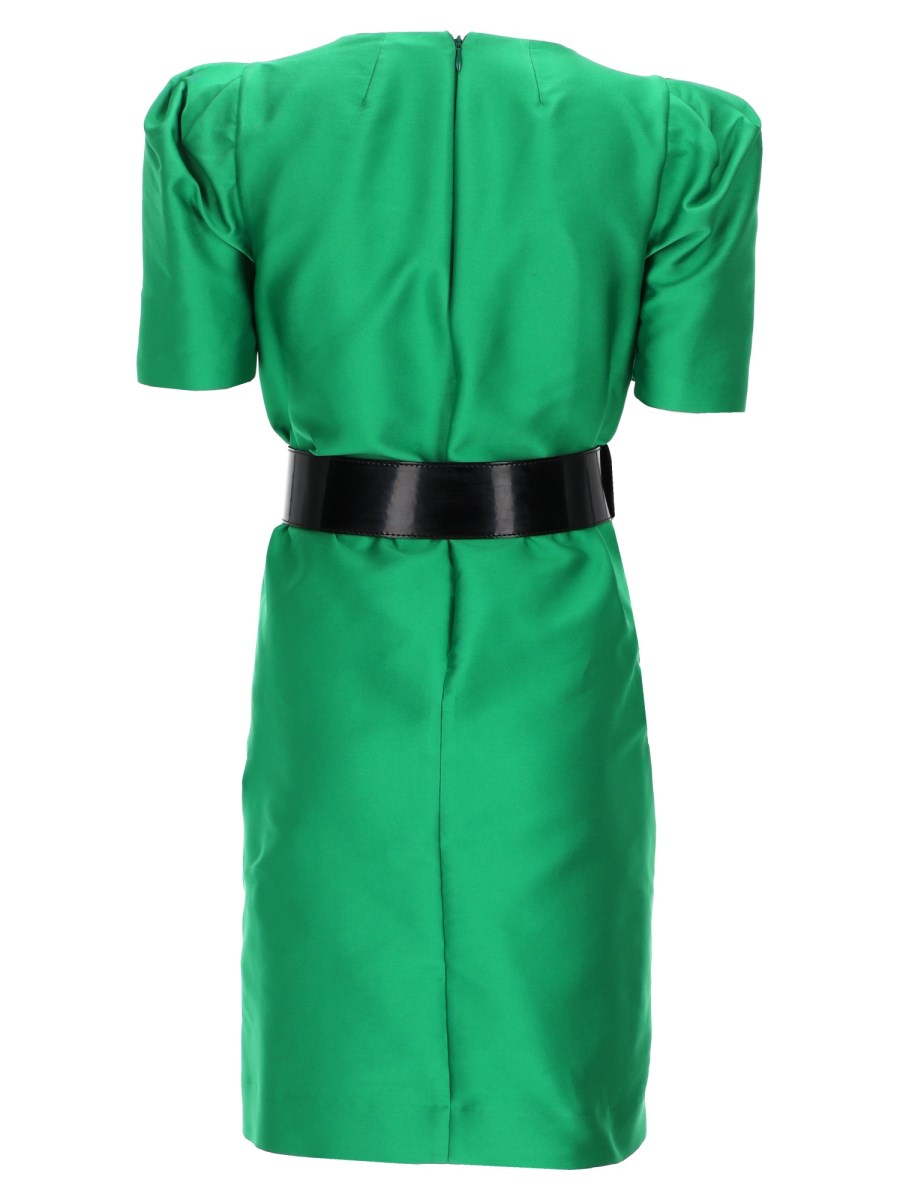 ABITO IN SATIN CON CINTURA