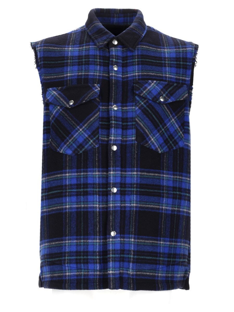 CAMICIA GILET IN MISTO LANA