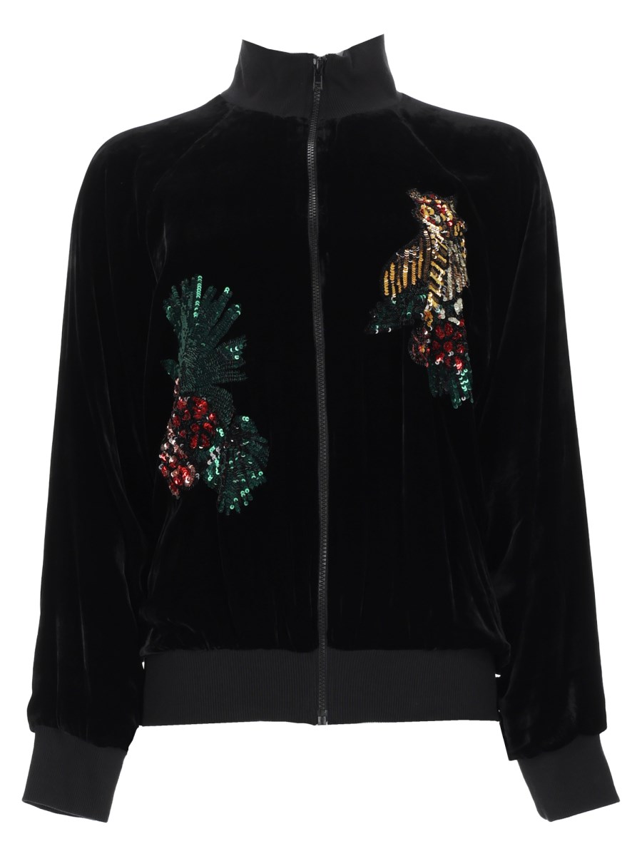 FELPA CON DETTAGLI IN PAILLETTES