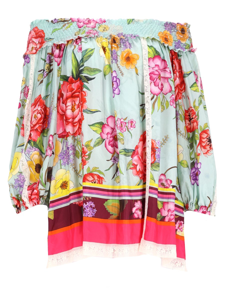BLUSA IN SETA CON STAMPA
