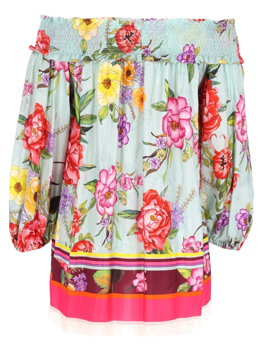 BLUSA IN SETA CON STAMPA