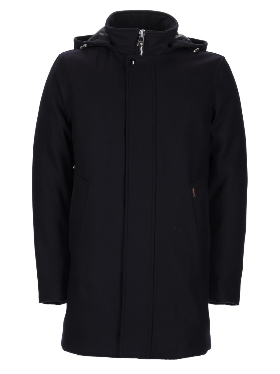 CAPPOTTO IN LANA CON CAPPUCCIO