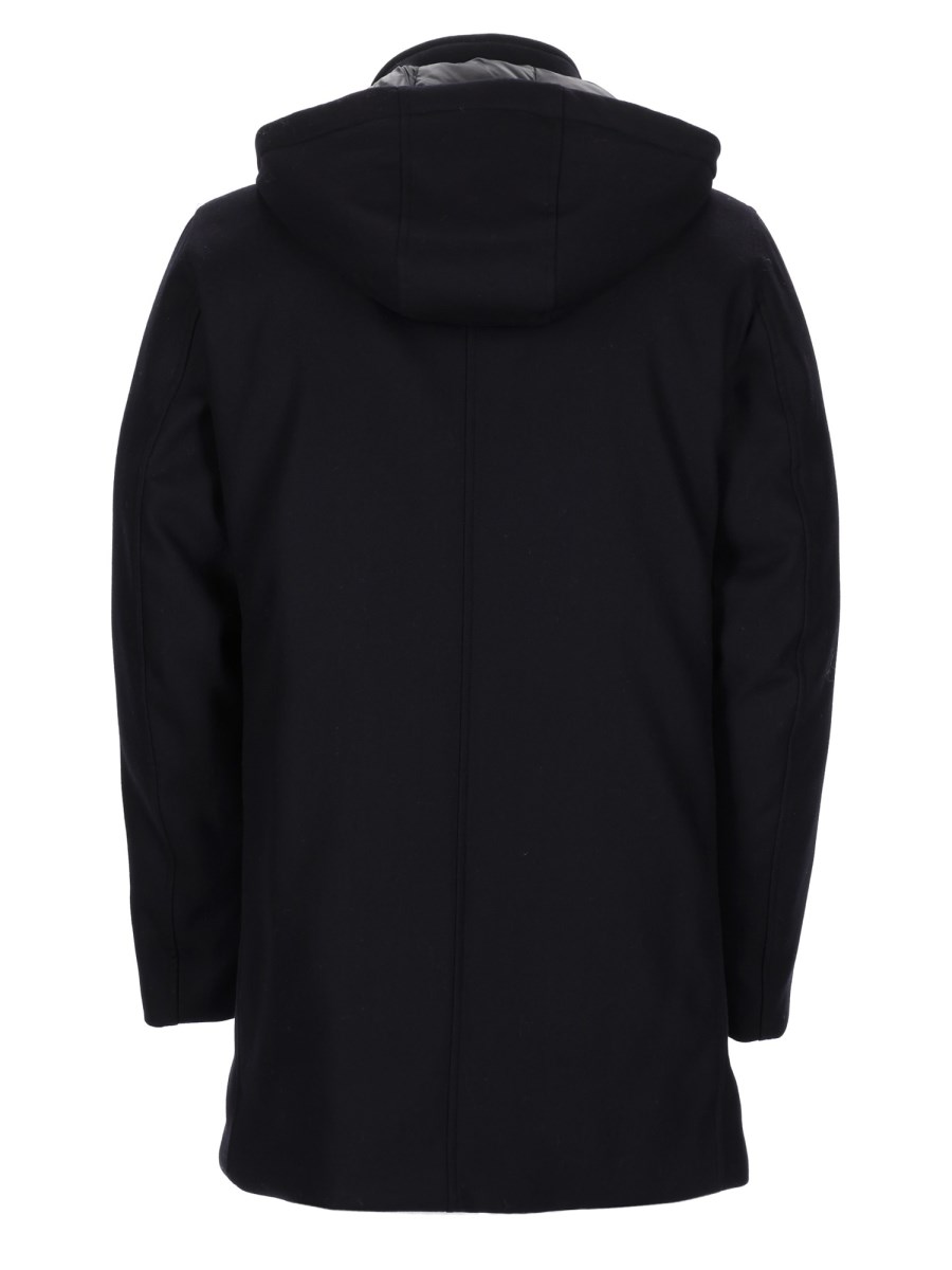 CAPPOTTO IN LANA CON CAPPUCCIO