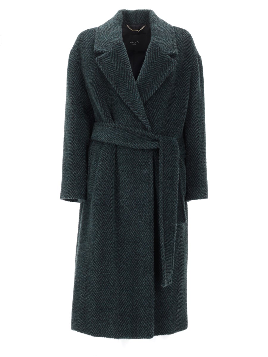 CAPPOTTO IN ALPACA E LANA CON CINTURA