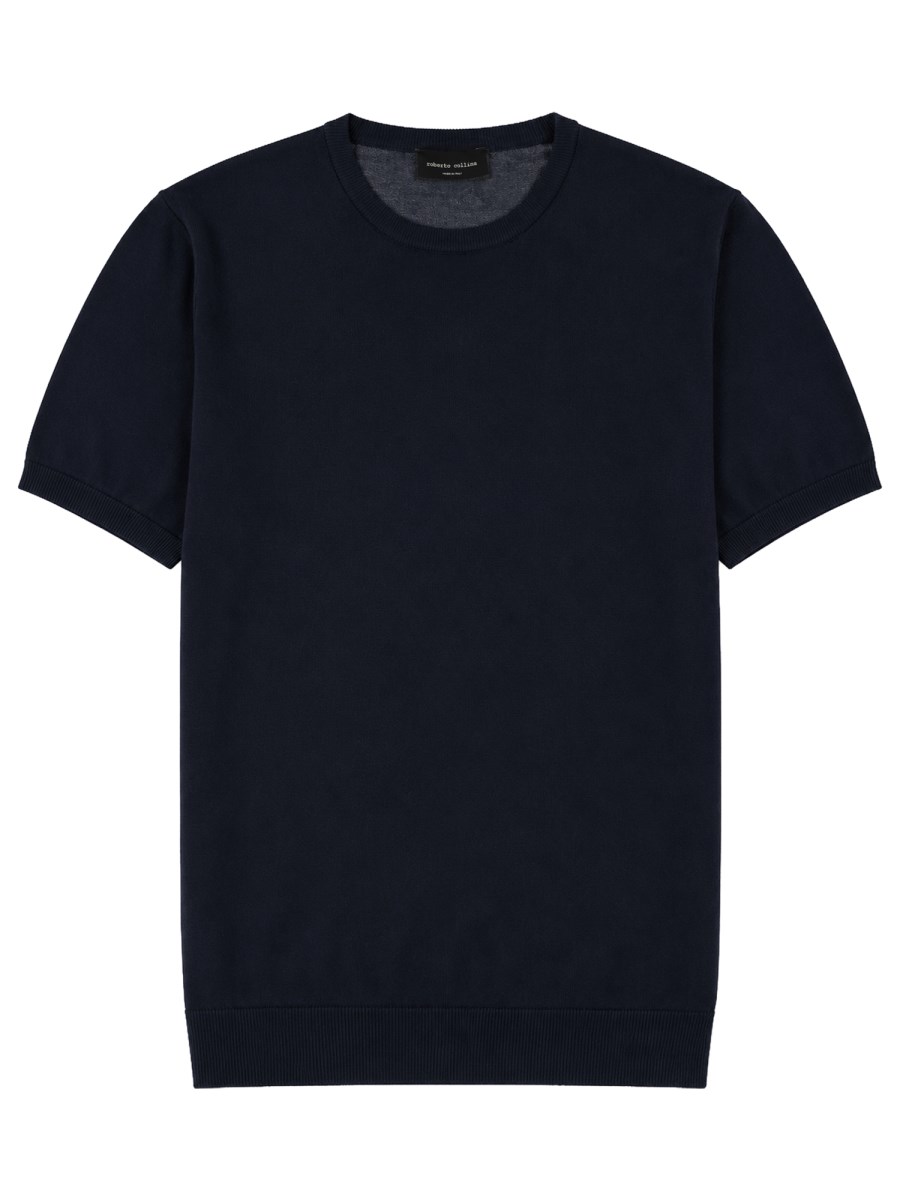 MAGLIA A MANICA CORTA IN COTONE
