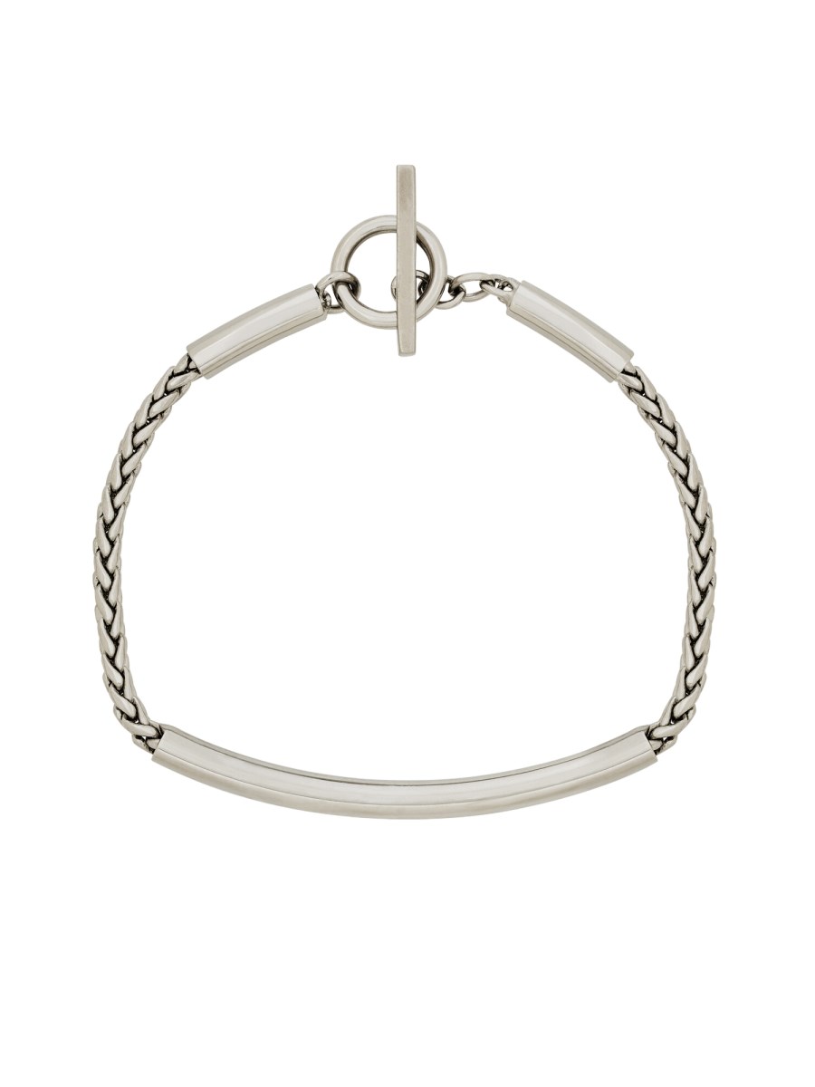BRACCIALE CON CATENA A SPIGA E TUBO 