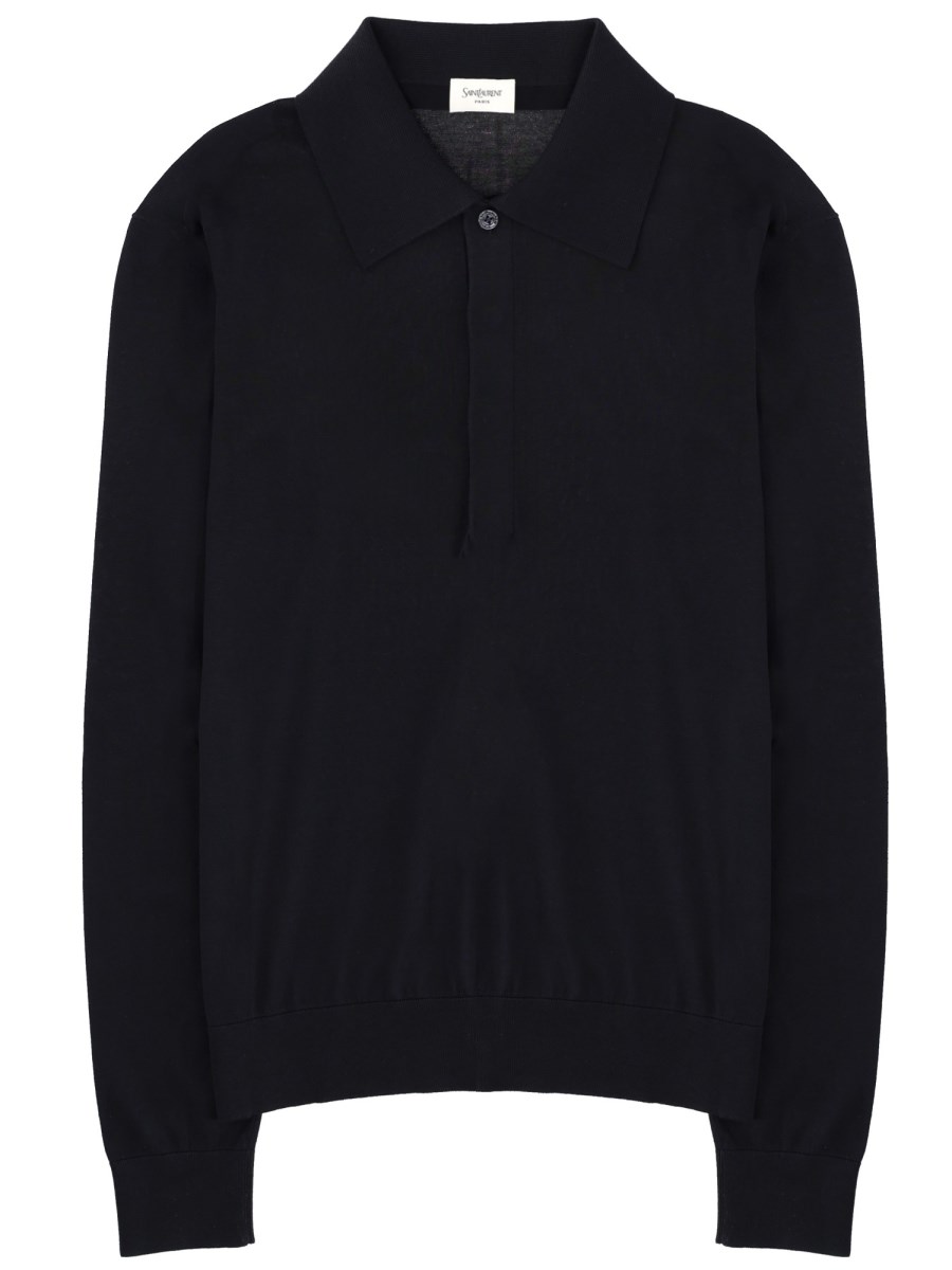 POLO IN MAGLIA DI COTONE E SETA