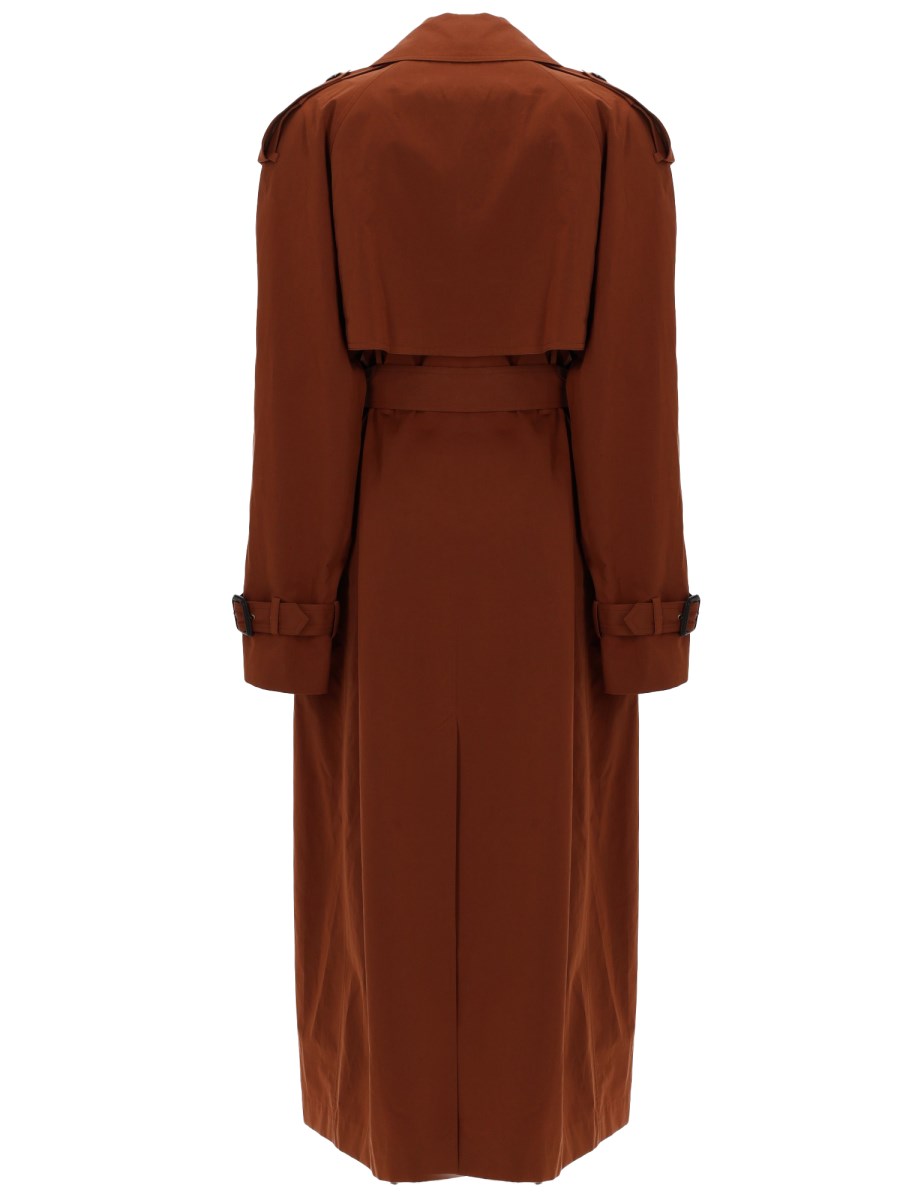 TRENCH IN COTONE E SETA IDROREPELLENTE