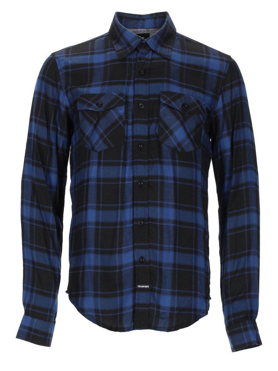 CAMICIA A QUADRI CON LOGO