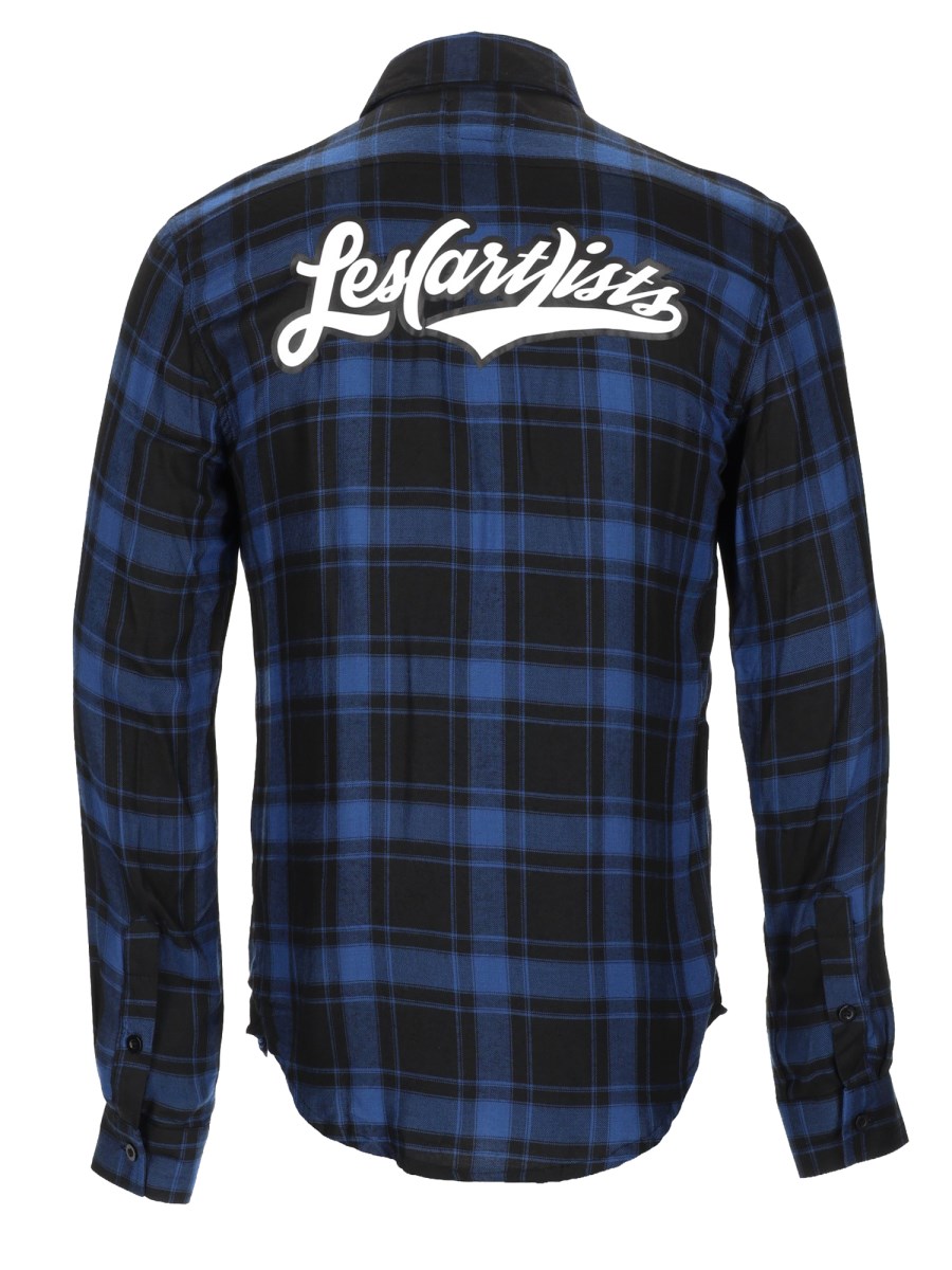 CAMICIA A QUADRI CON LOGO