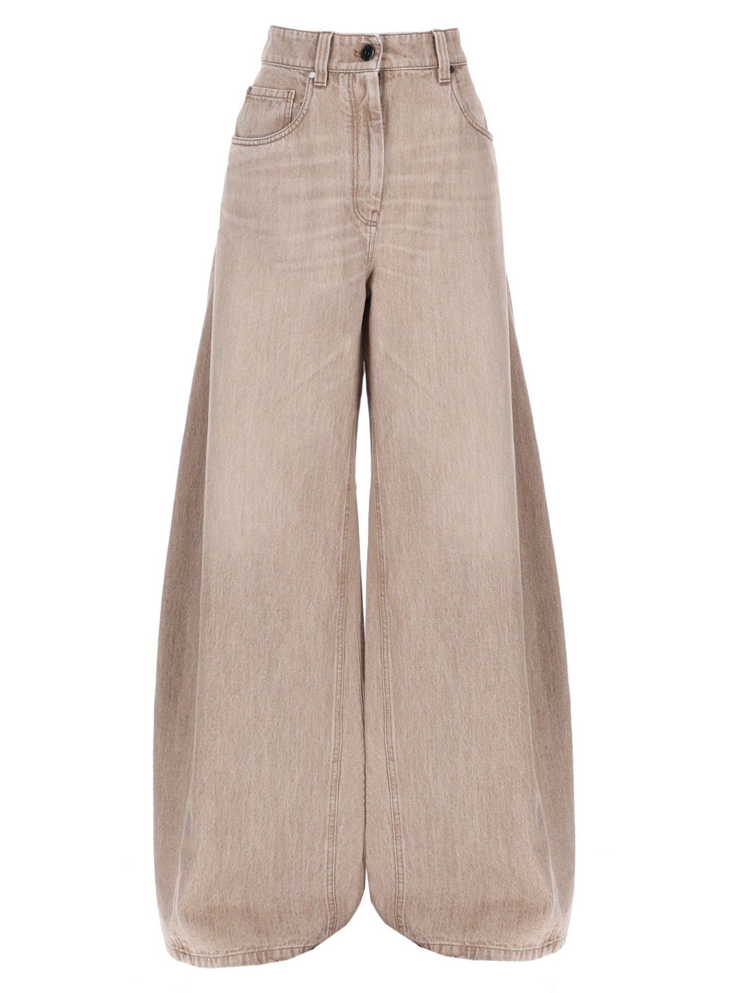 brunello cucinelli denim barrel jeans