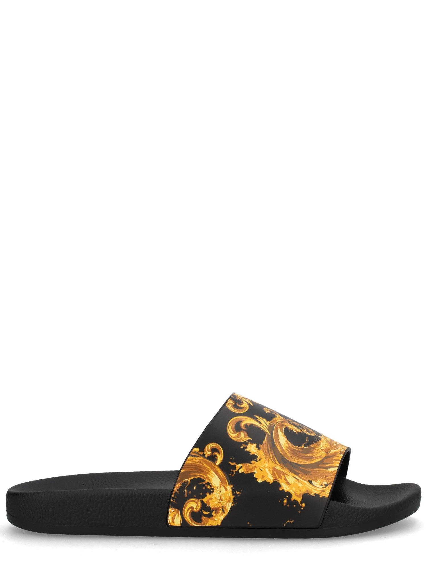 versace jeans couture slides with print