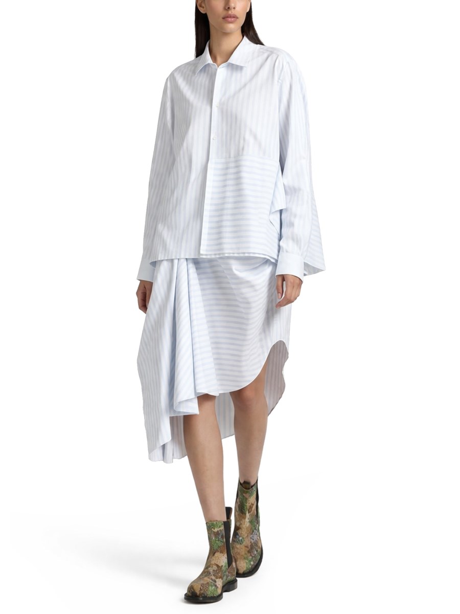 CAMICIA ASIMMETRICA CON DRAPPEGGI