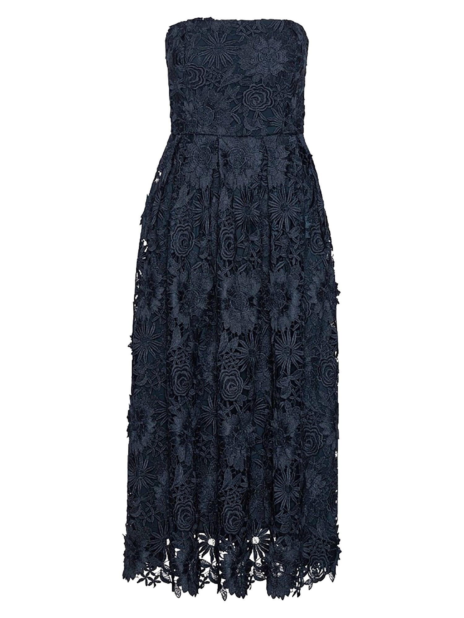 rotate birger christensen 3d lace midi dress