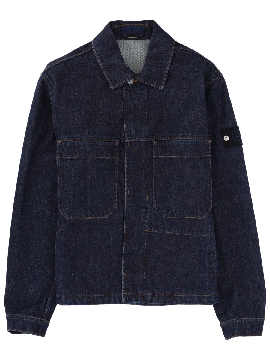 GIACCA IN DENIM CON PATCH LOGO