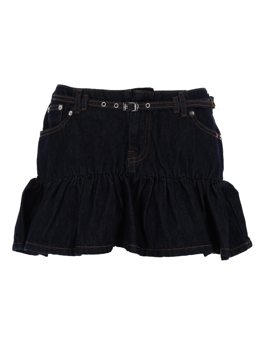 MINIGONNA IN DENIM CON CINTURA