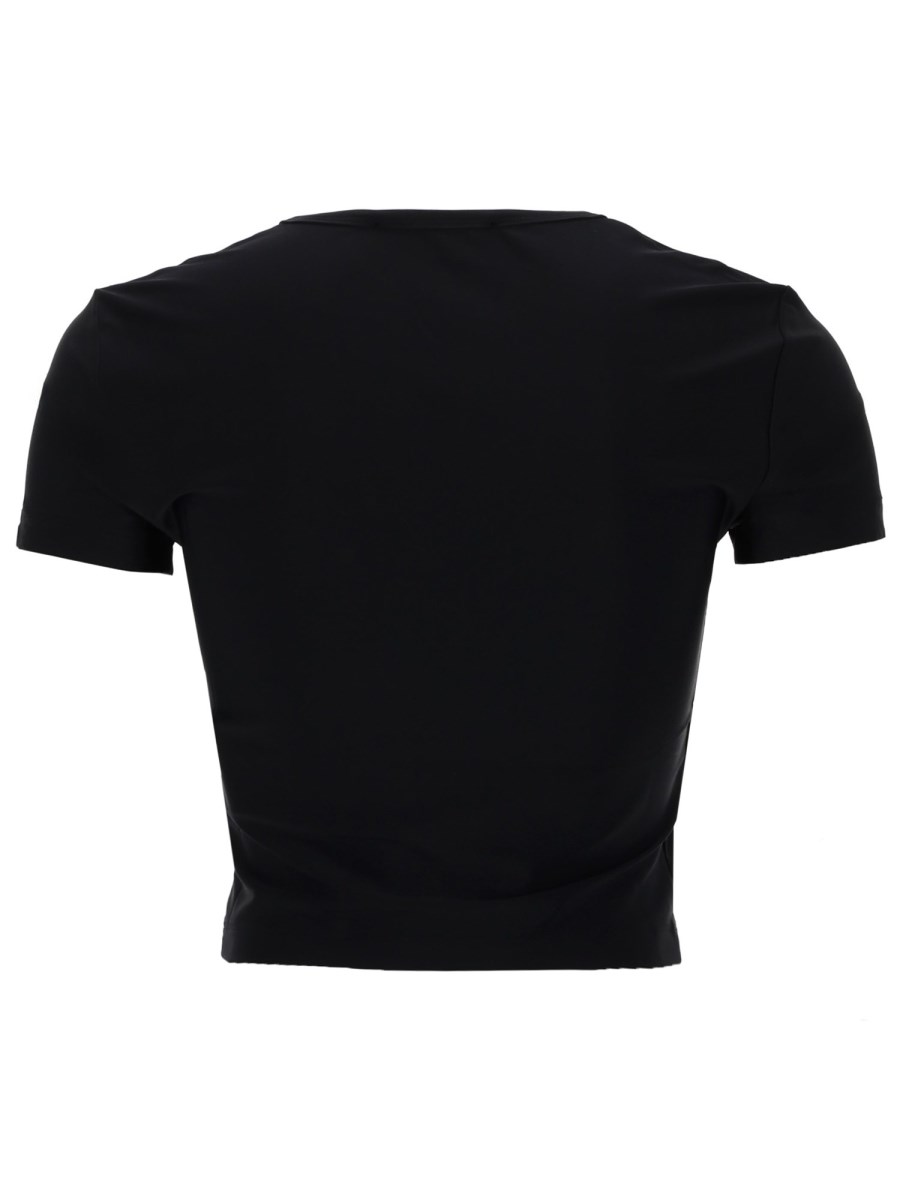 T-SHIRT CROP CON LOGO