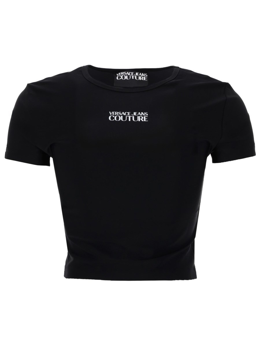 T-SHIRT CROP CON LOGO