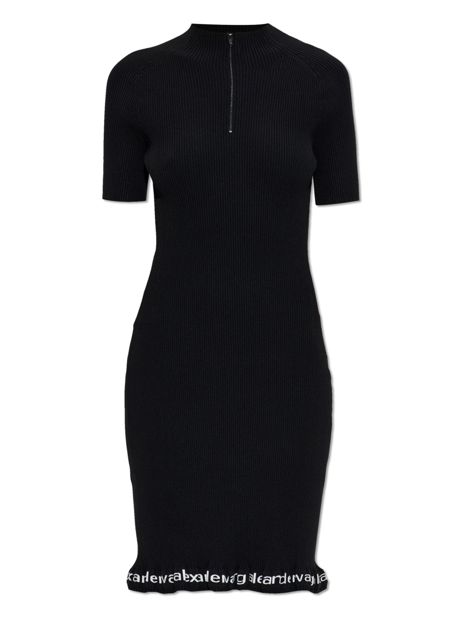 Alexander Wang T Alexanderwang. T Midi Dress With Logo In Black