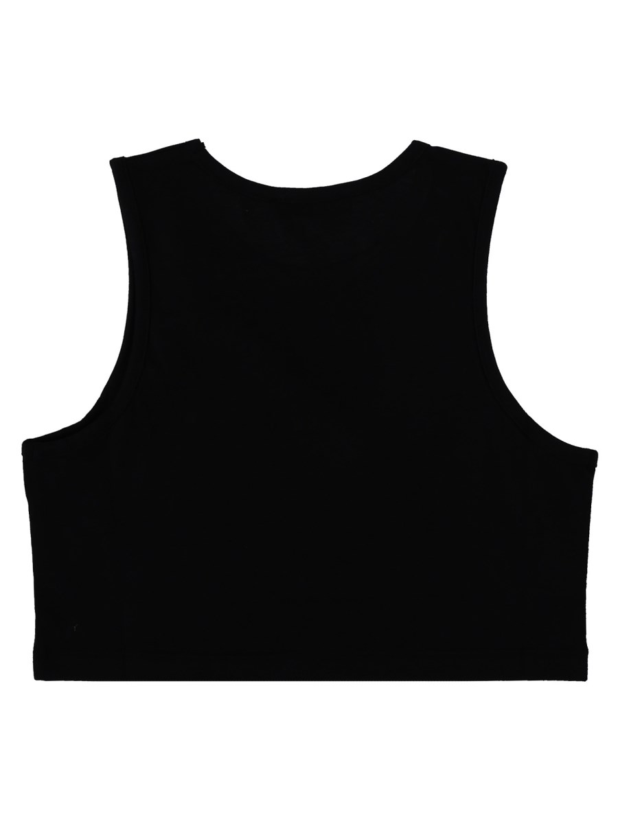 TOP CROPPED CON LOGO STAMPATO