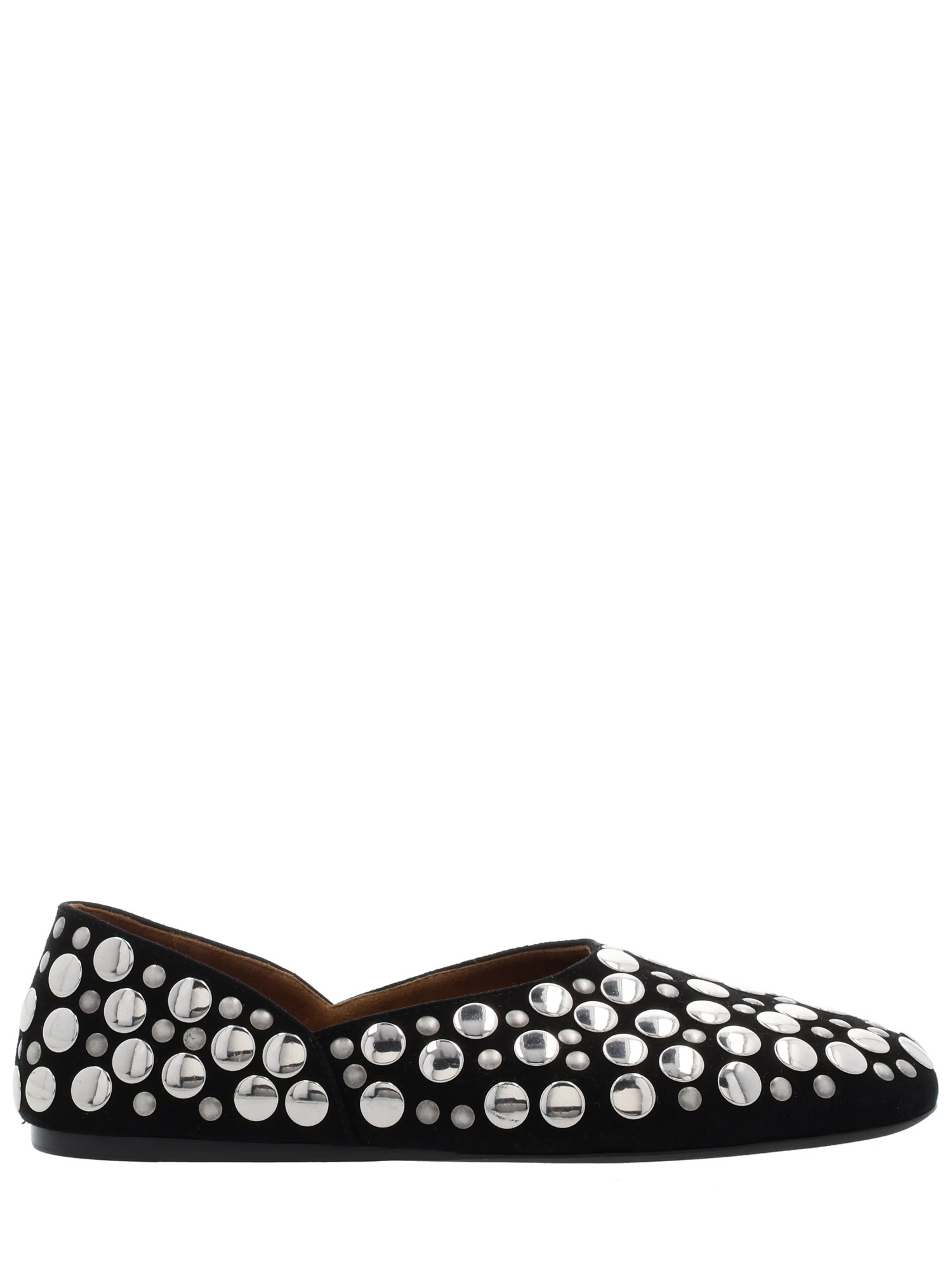 Khaite Jane Stud-embellished Leather Ballet Flats In Black