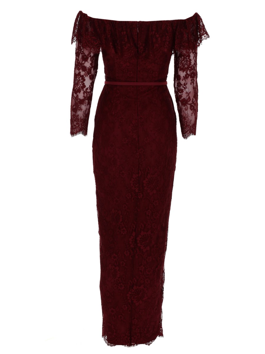 ABITO IN PIZZO CON BOTTONI GIOIELLO