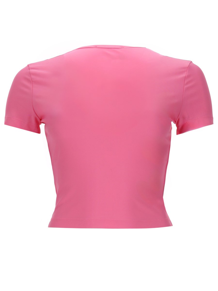 T-SHIRT CROP CON LOGO