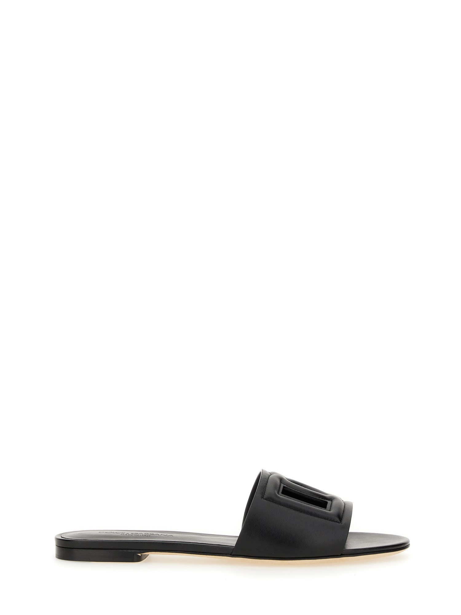 dolce & gabbana slide sandal with logo