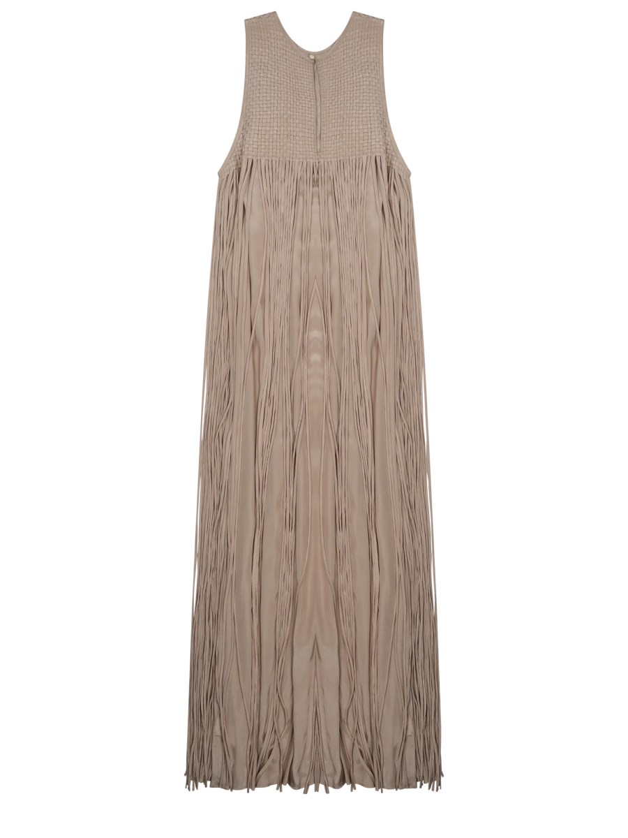 ABITO LUNGO CON FRANGE