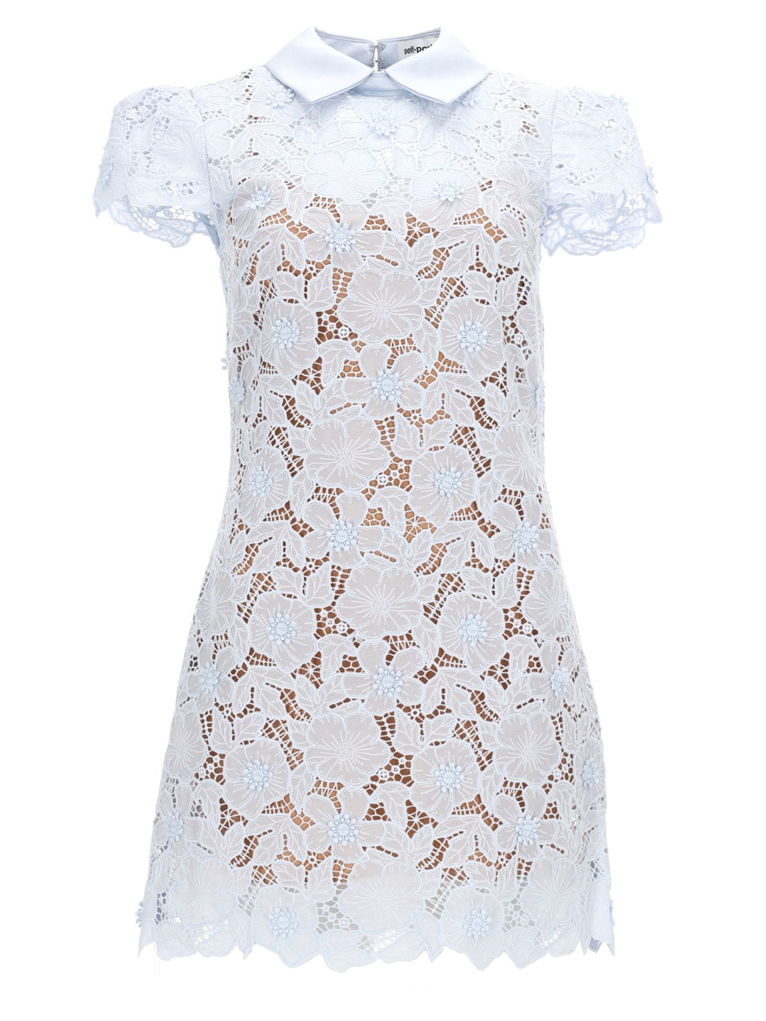 self-portrait lace mini dress