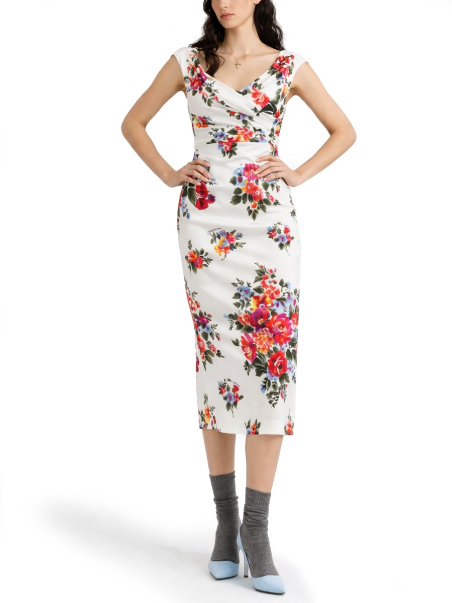 ABITO IN RASO CON STAMPA