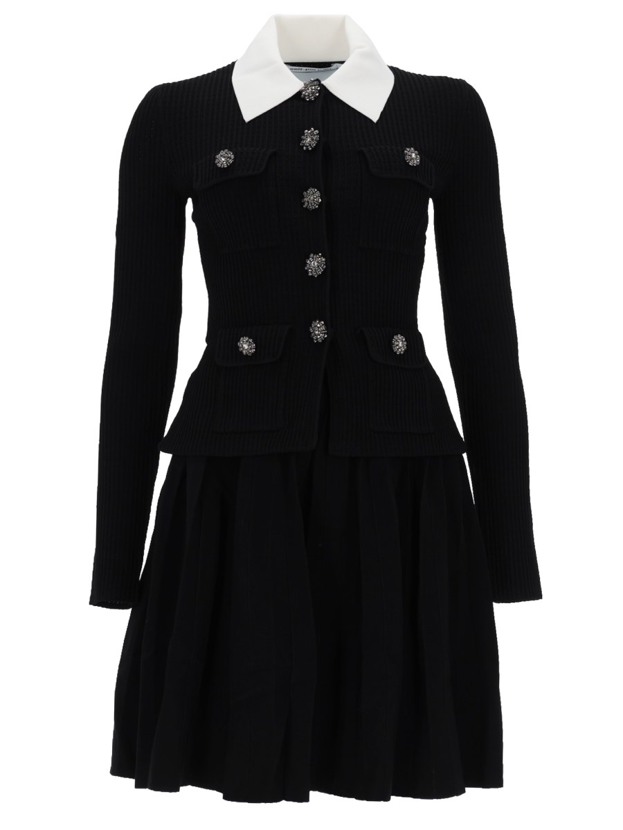 ABITO MINI CON COLLETTO A CONTRASTO