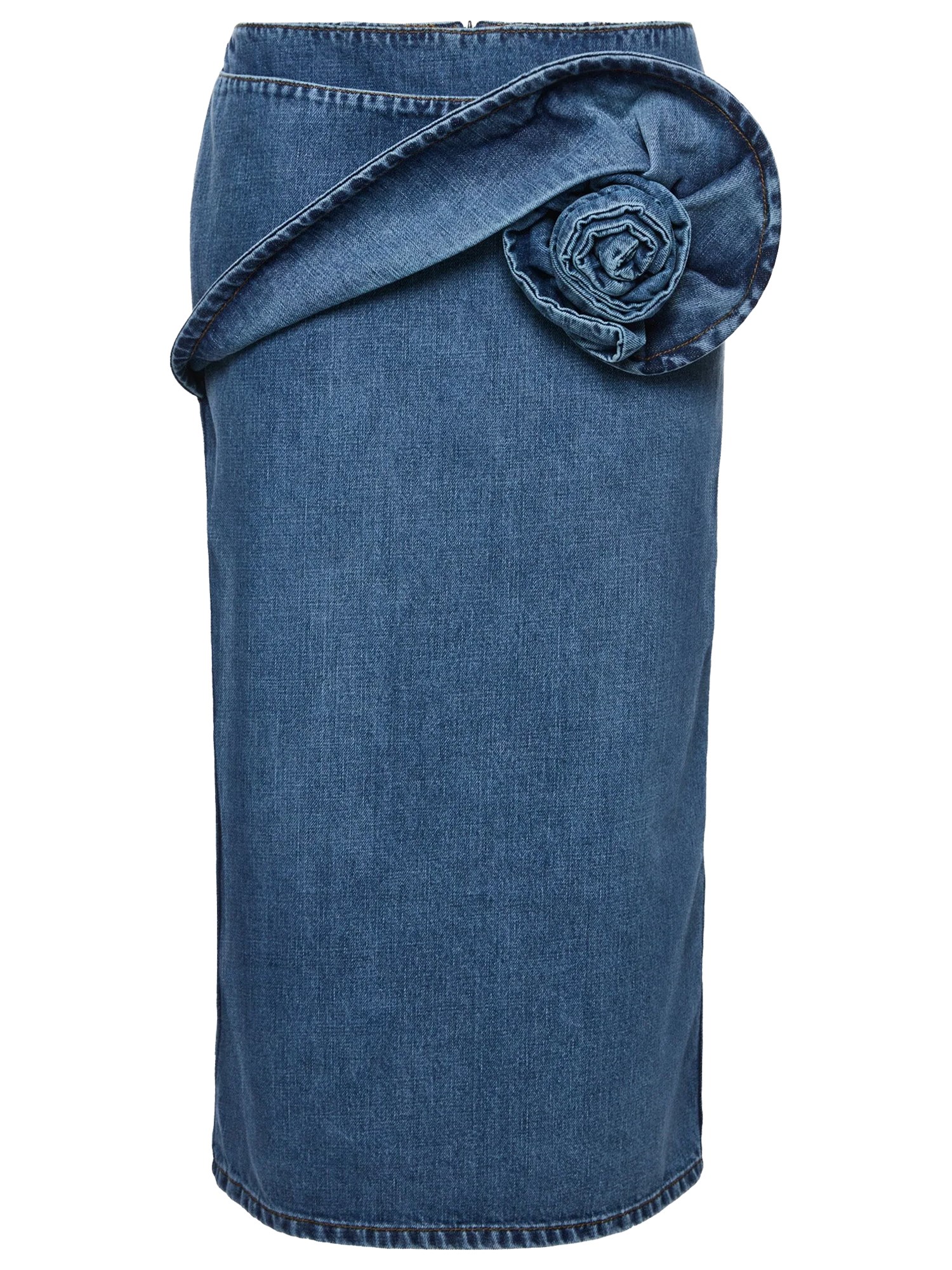 magda butrym denim midi skirt